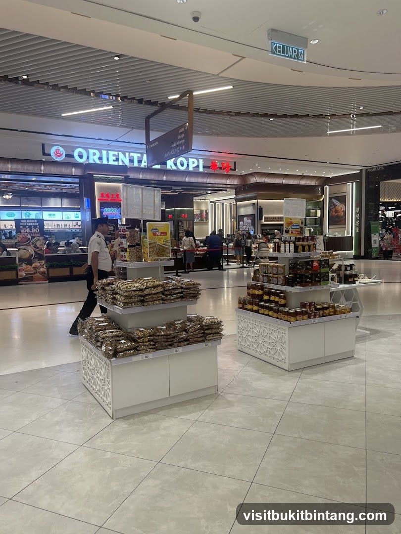 Mall Interior with Food Stalls