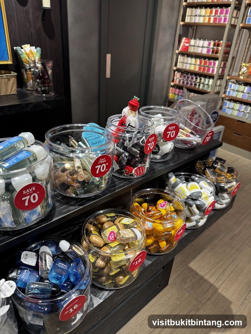 Sale display of small bottles