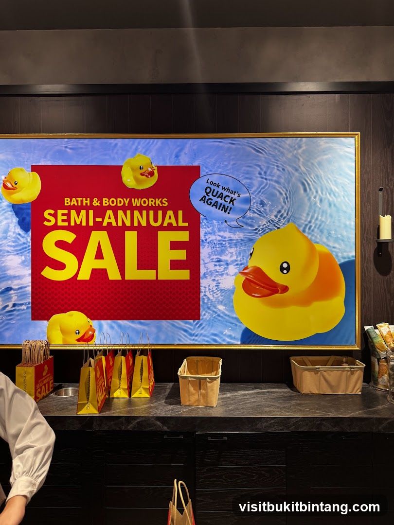 Bath & Body Works Semi-Annual Sale Display