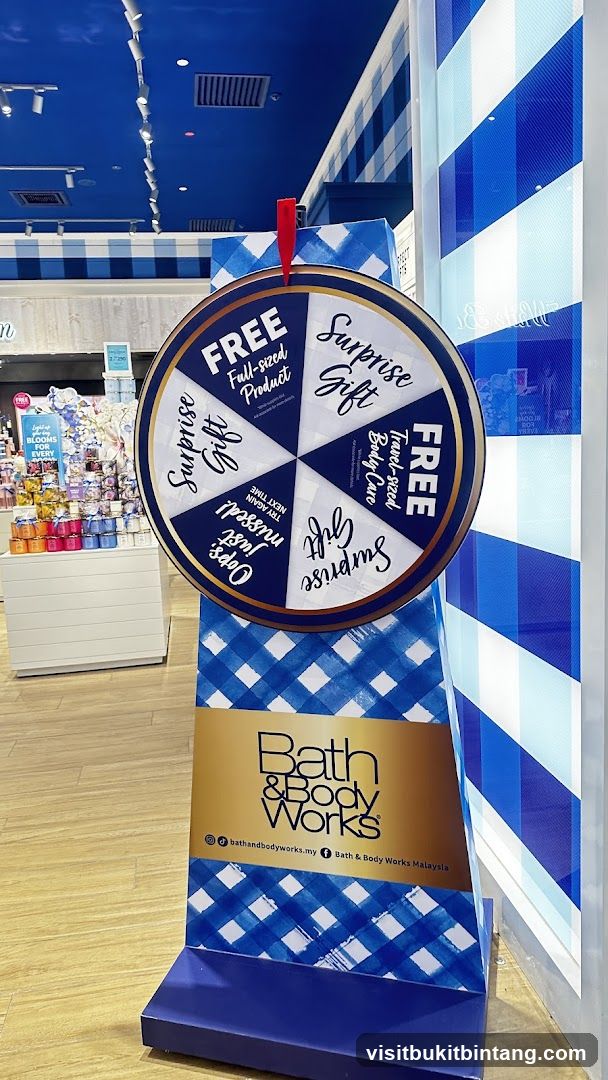 Bath & Body Works promotional wheel