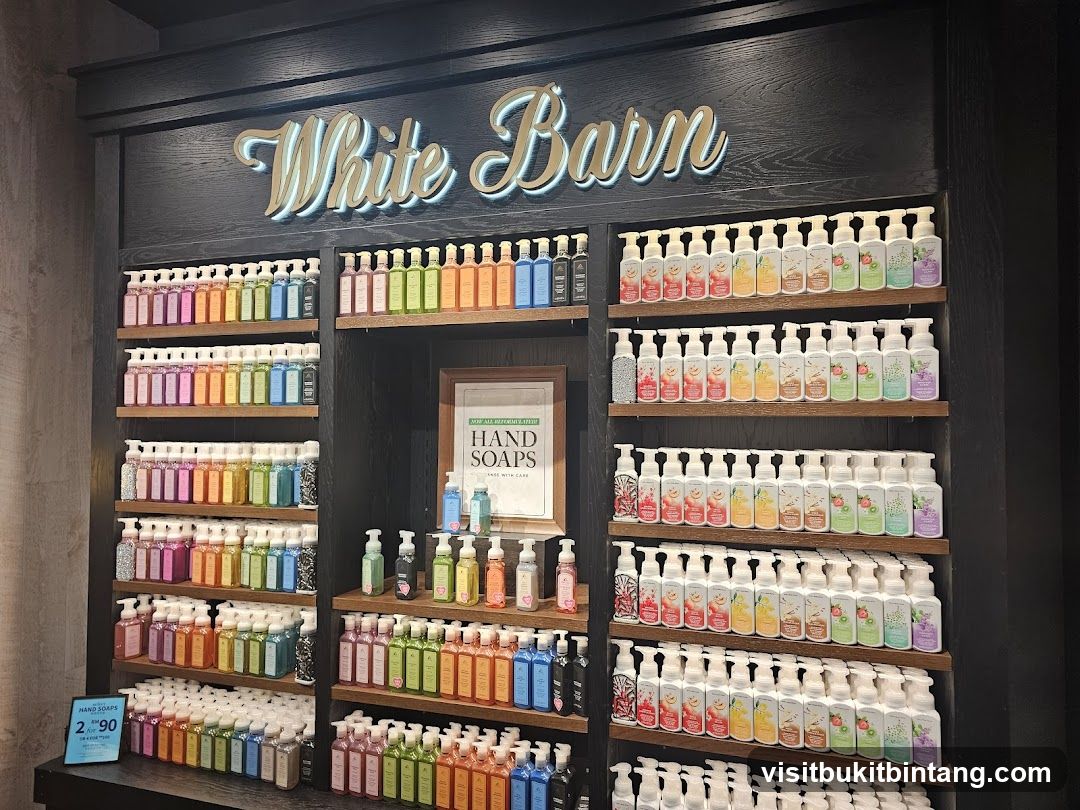 White Barn Hand Soaps Display