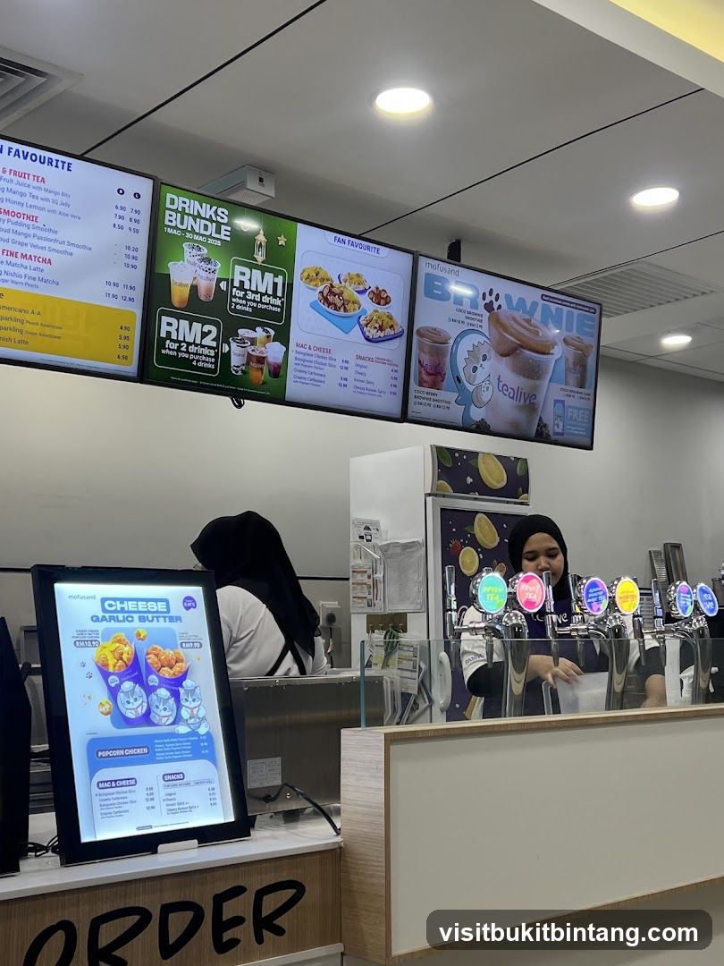 Menu Boards and Staff at a Beverage Shop