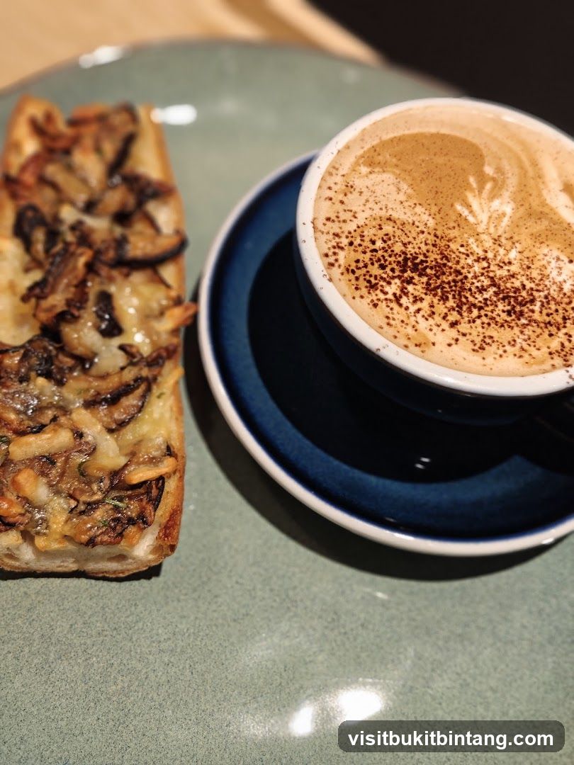 Mushroom Tart and Coffee