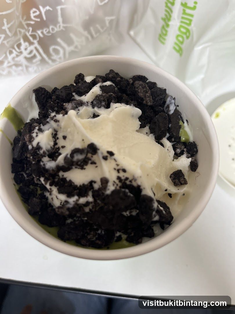 Yogurt with Cookies and Cream Topping