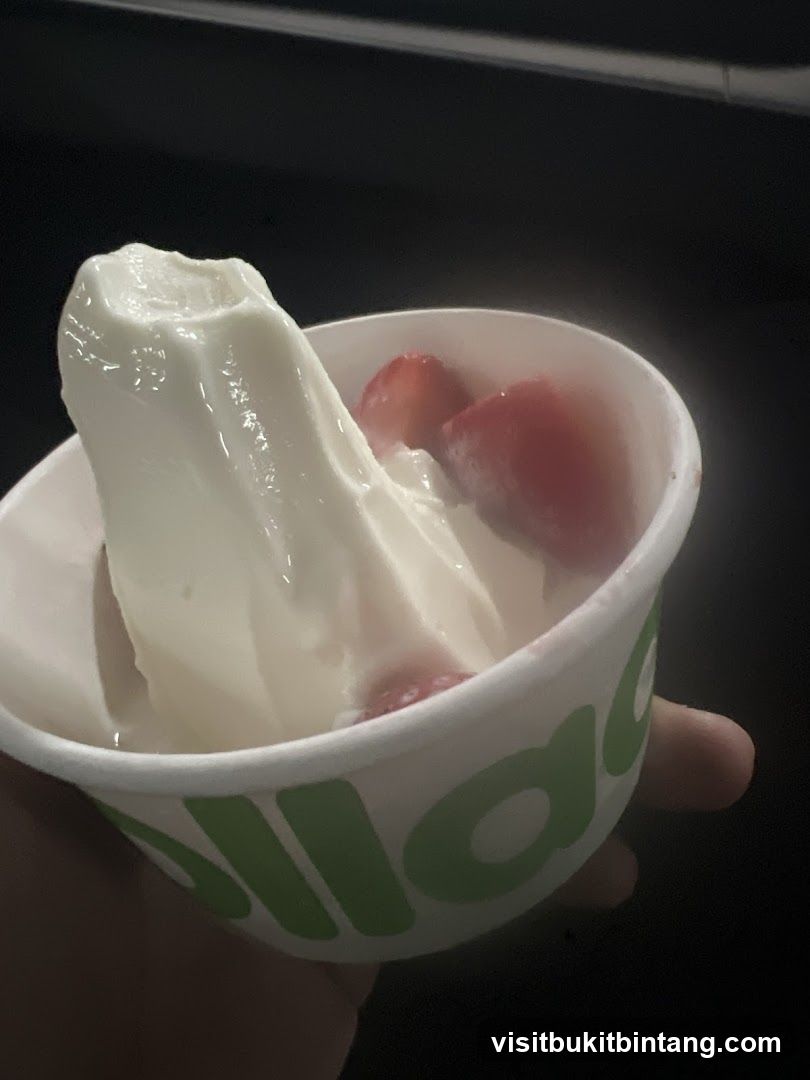 Frozen Yogurt with Strawberries