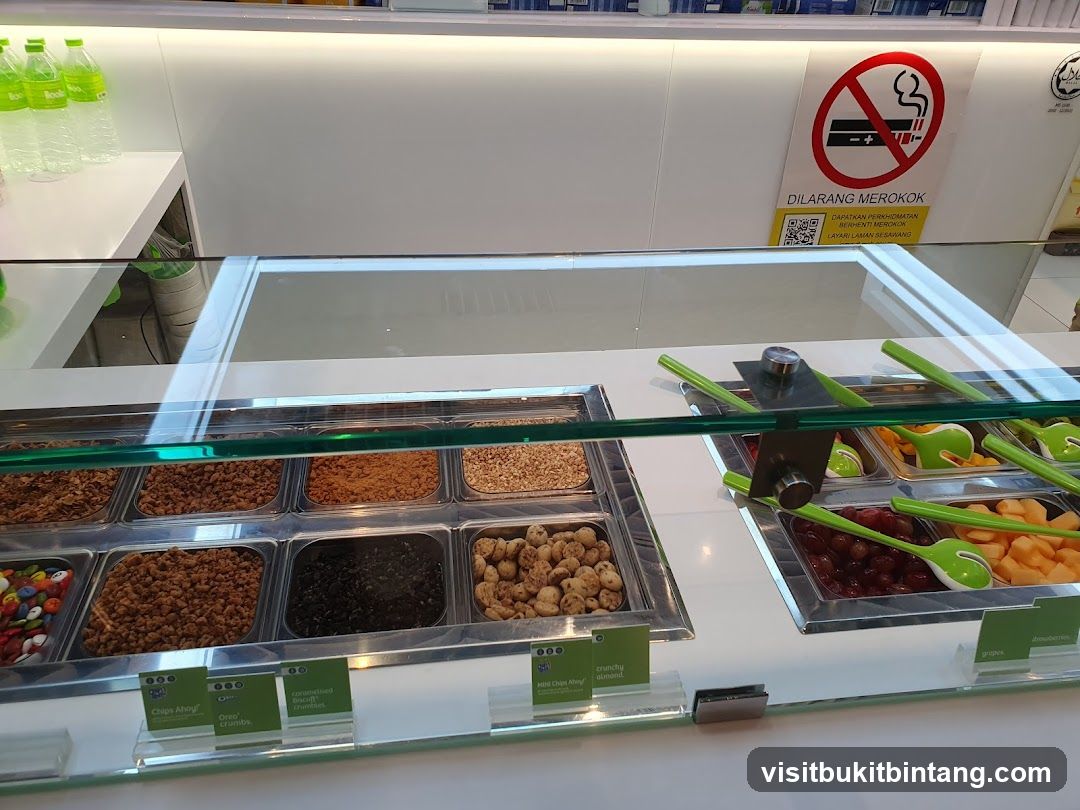 Self-serve toppings bar