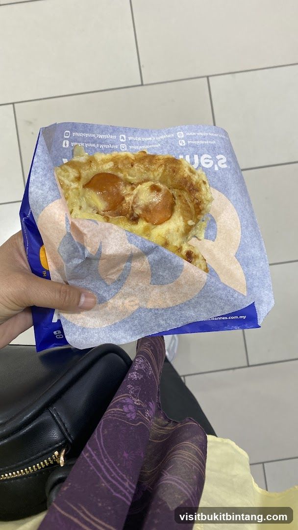 Pretzel with Sausage and Cheese
