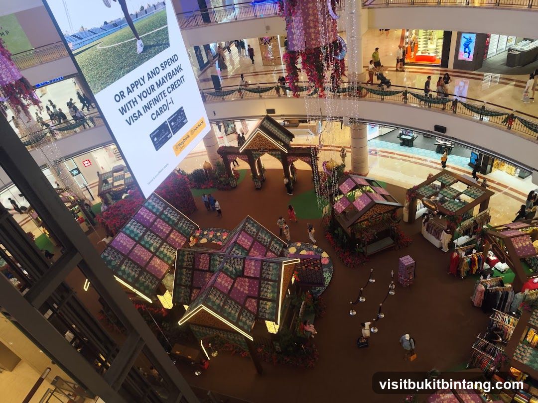 Mall Interior with Festive Decorations