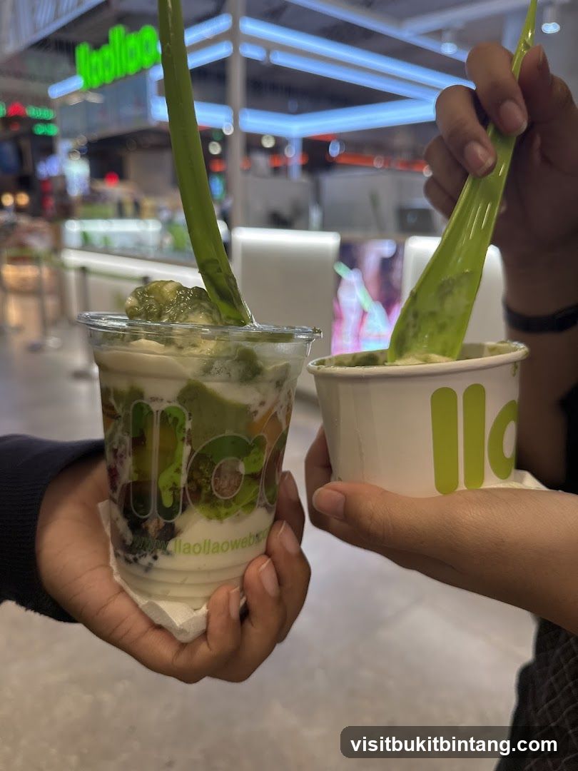 Two cups of frozen yogurt