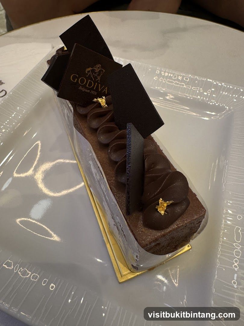 Chocolate Cake with Godiva Logo