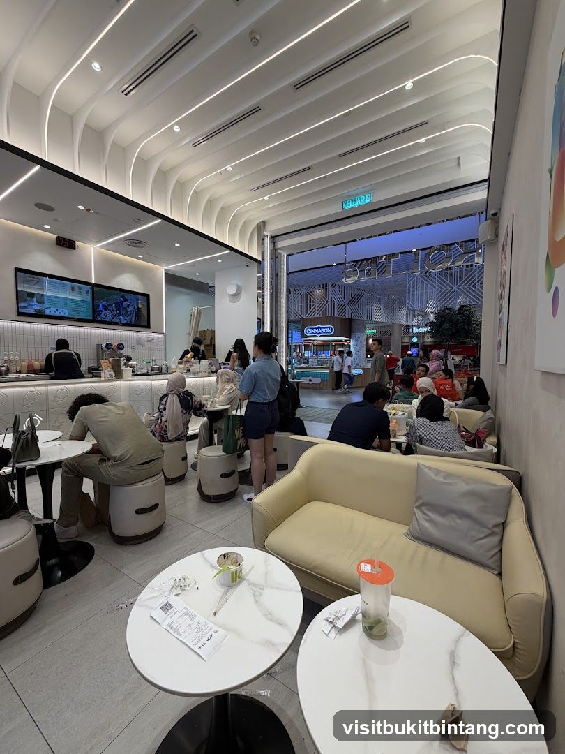 Interior of a bubble tea shop