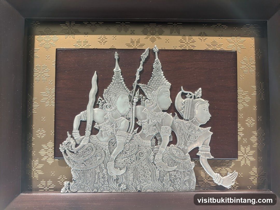 Framed Metal Relief of Figures