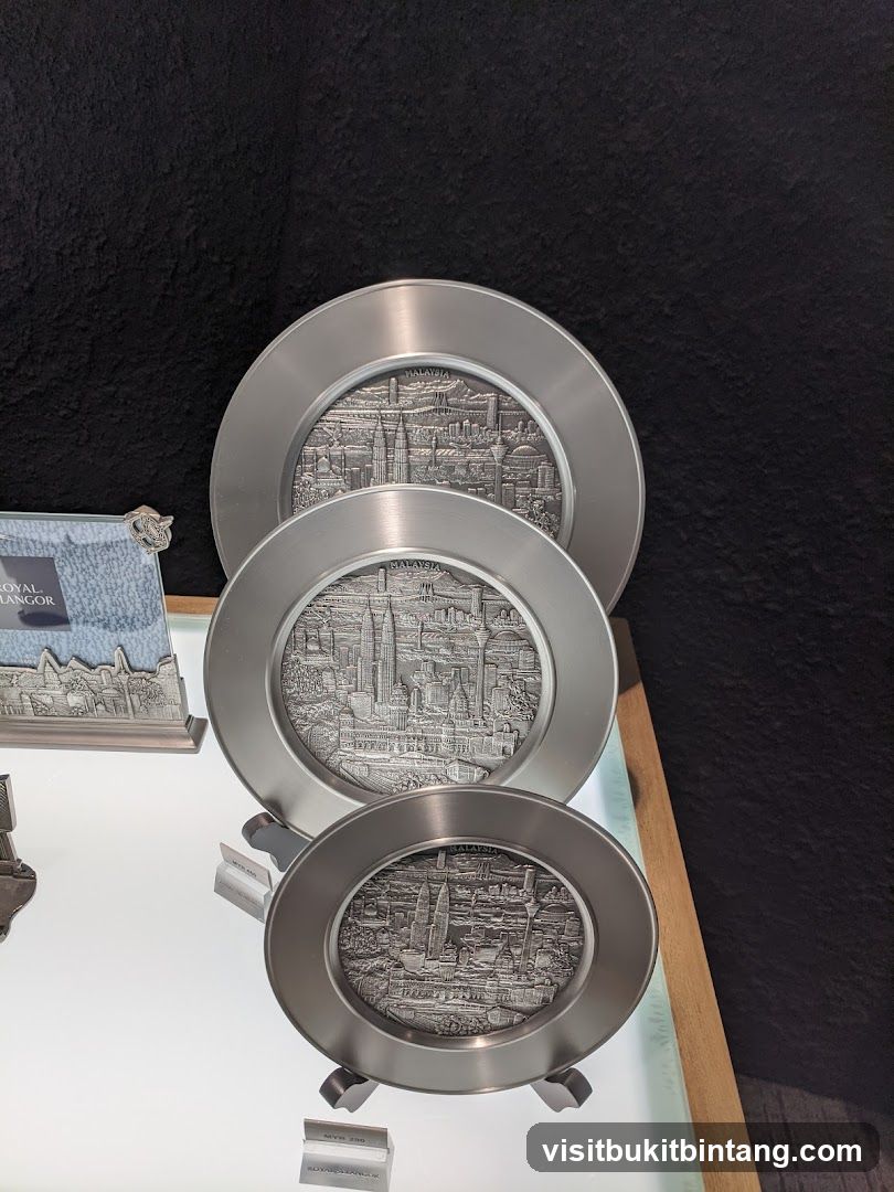 Pewter Plates with Cityscapes