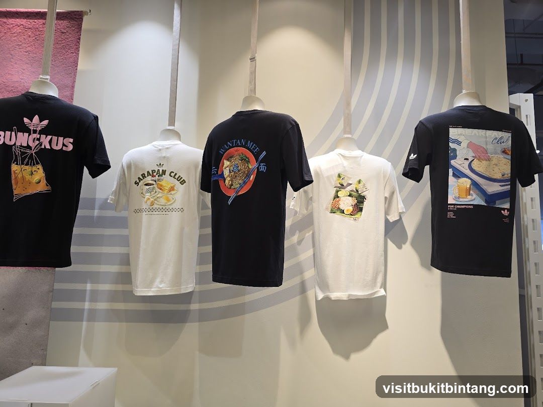 Adidas T-shirts with food-themed graphics