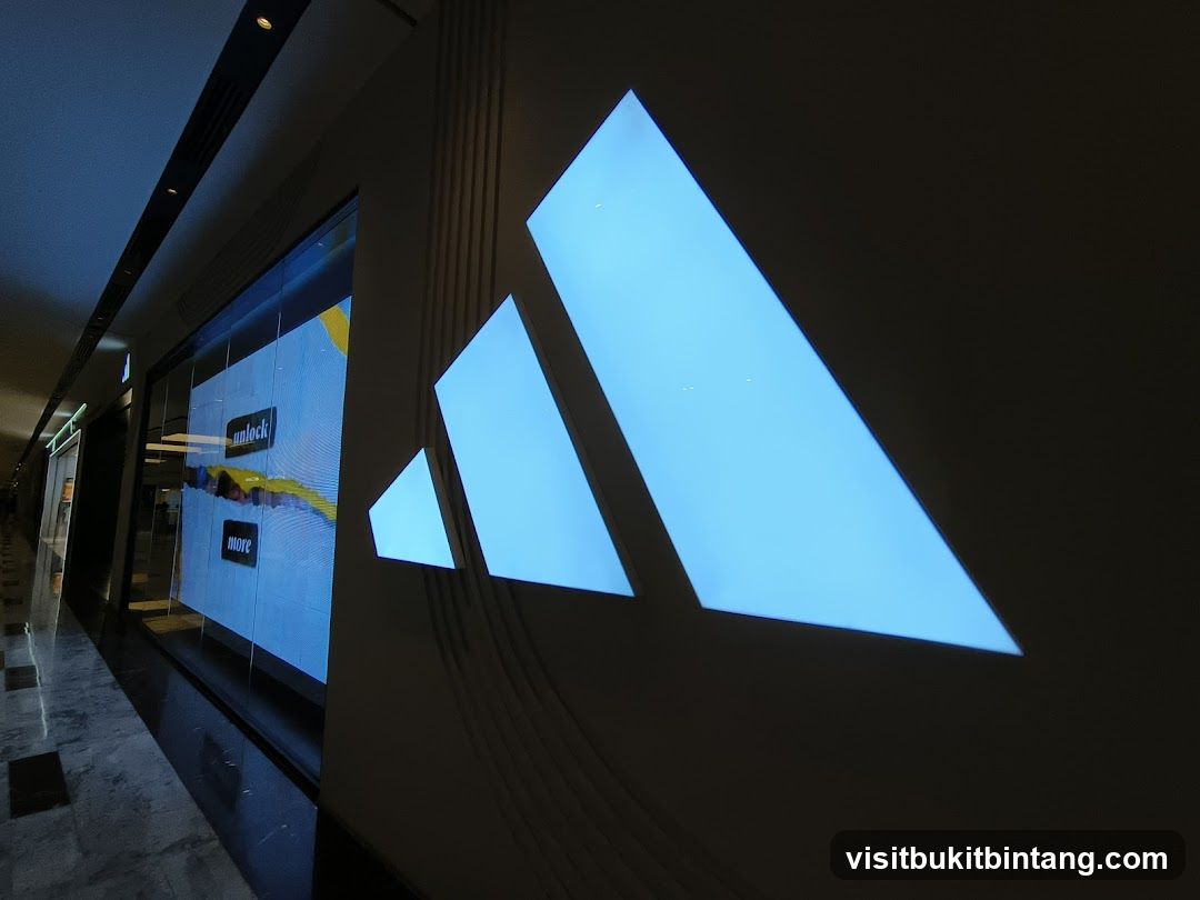 Adidas Logo and Digital Display