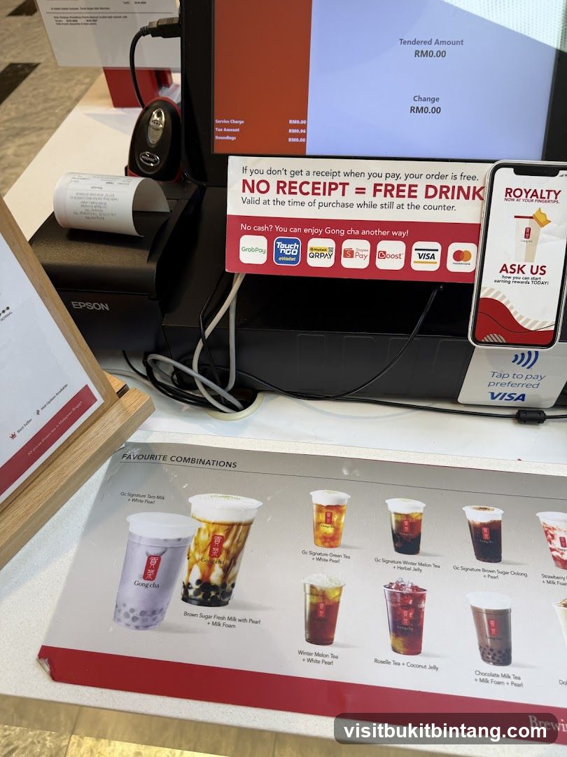 Gong Cha Menu and Payment Information