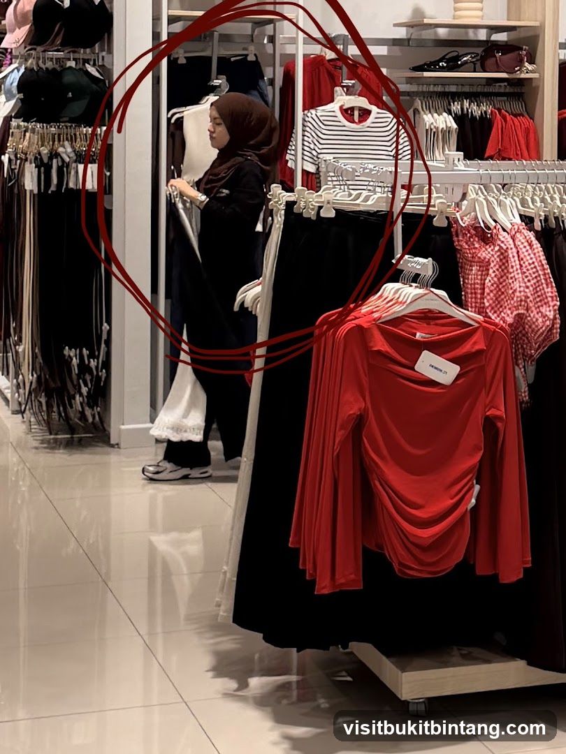 Woman browsing clothes in a store