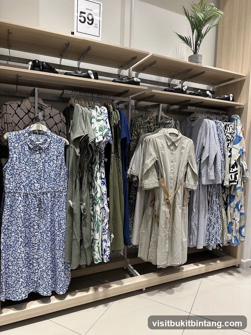 Dresses on display