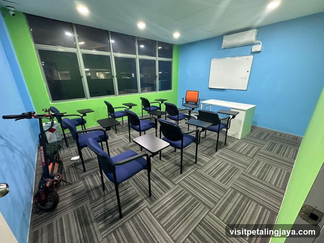 Classroom Interior with Electric Scooter