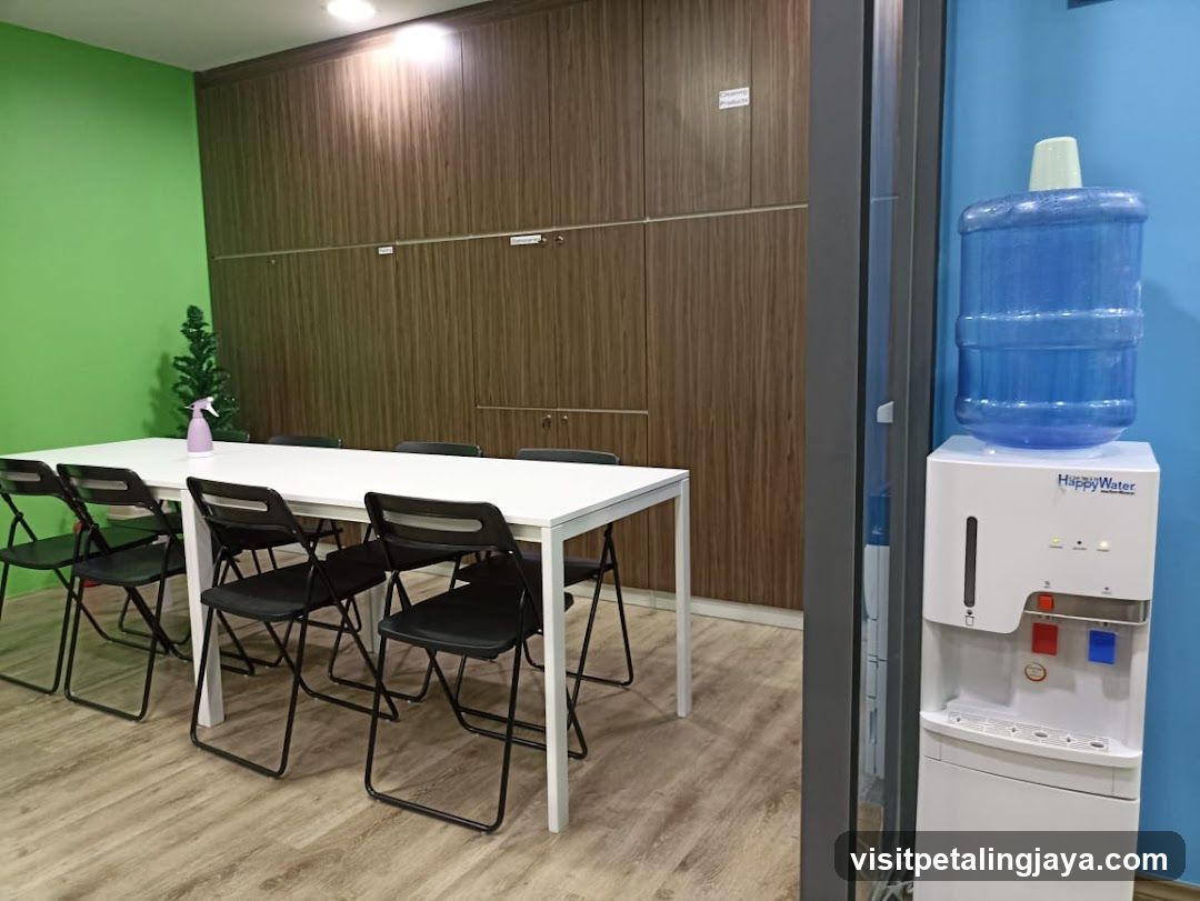 Meeting Room Interior with Water Dispenser