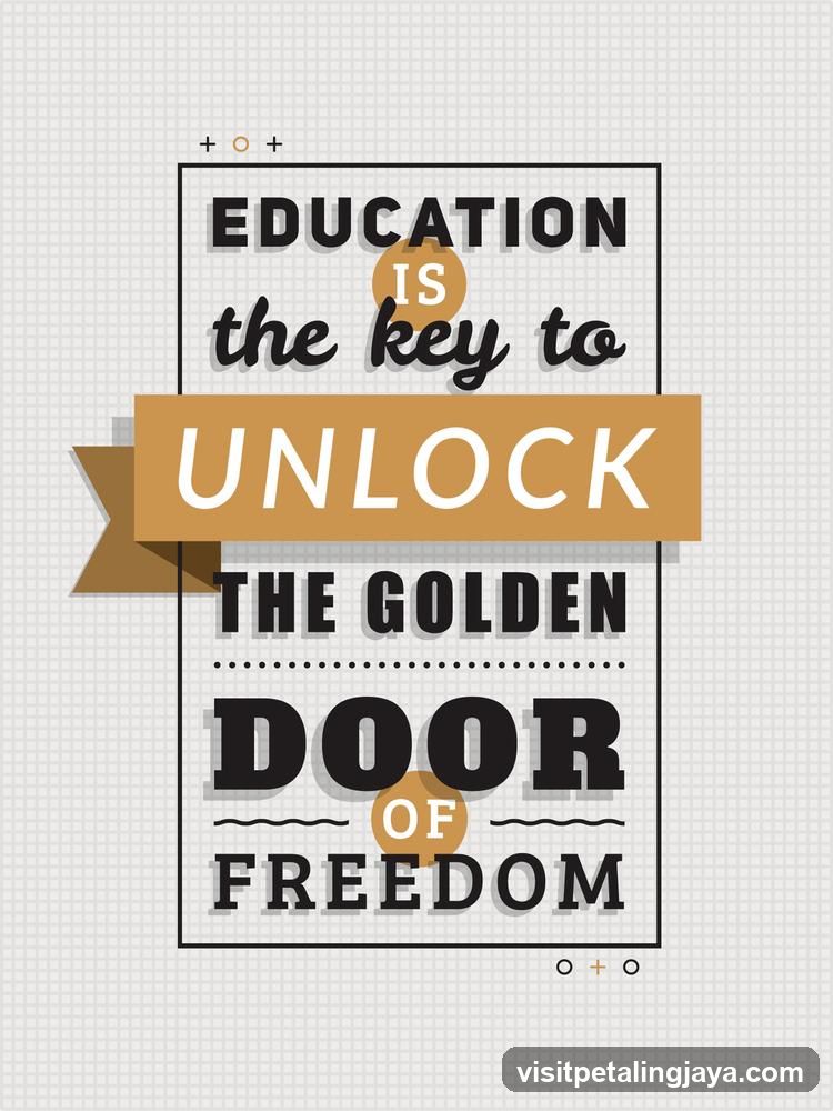 Education is the key to unlock the golden door of freedom