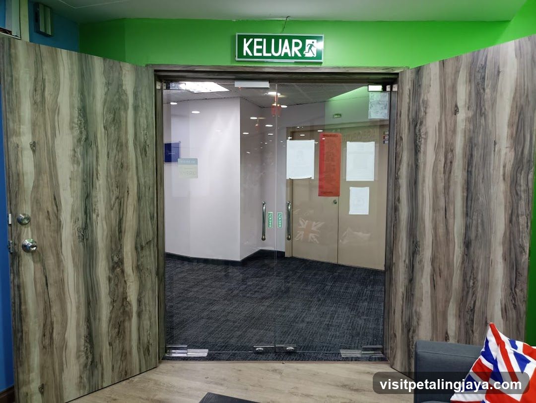 Entrance Hall with Exit Sign