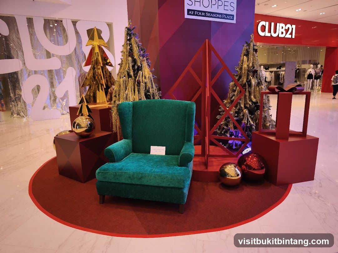 Christmas Display with Armchair and Gift Boxes