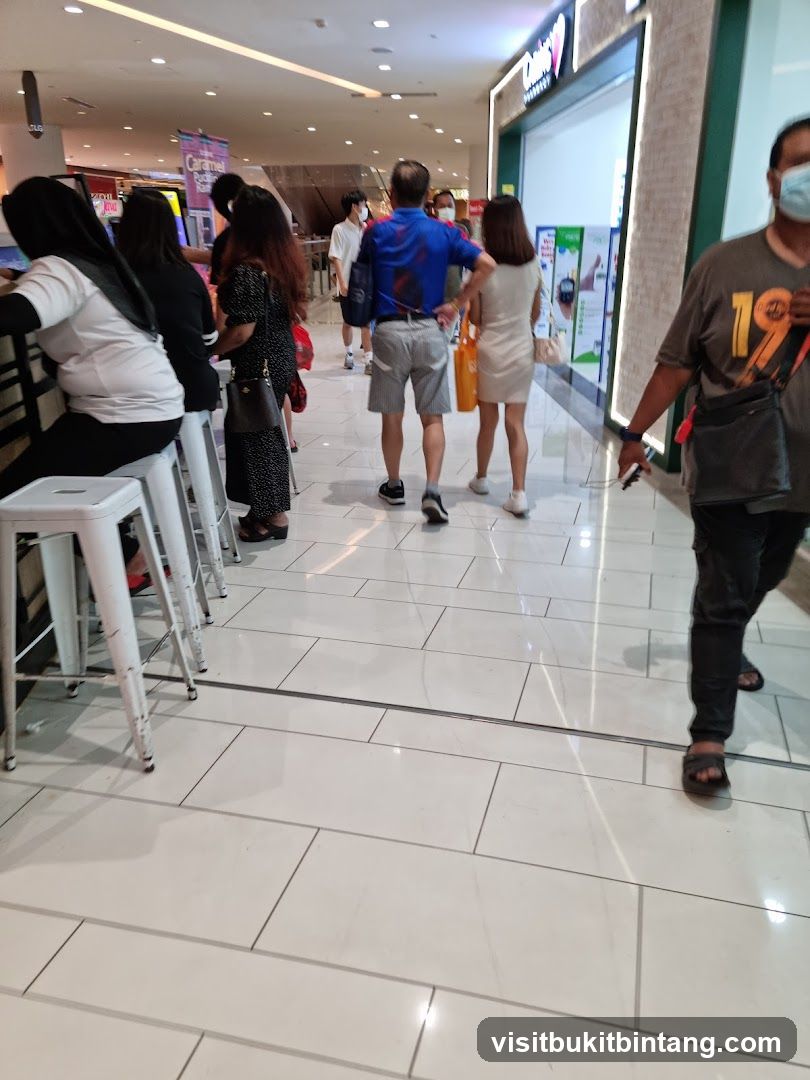 People walking in a mall