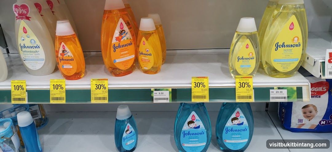 Johnson's Baby Products on Shelf