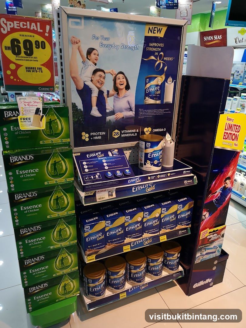 Ensure Gold and Brands Essence of Chicken Display