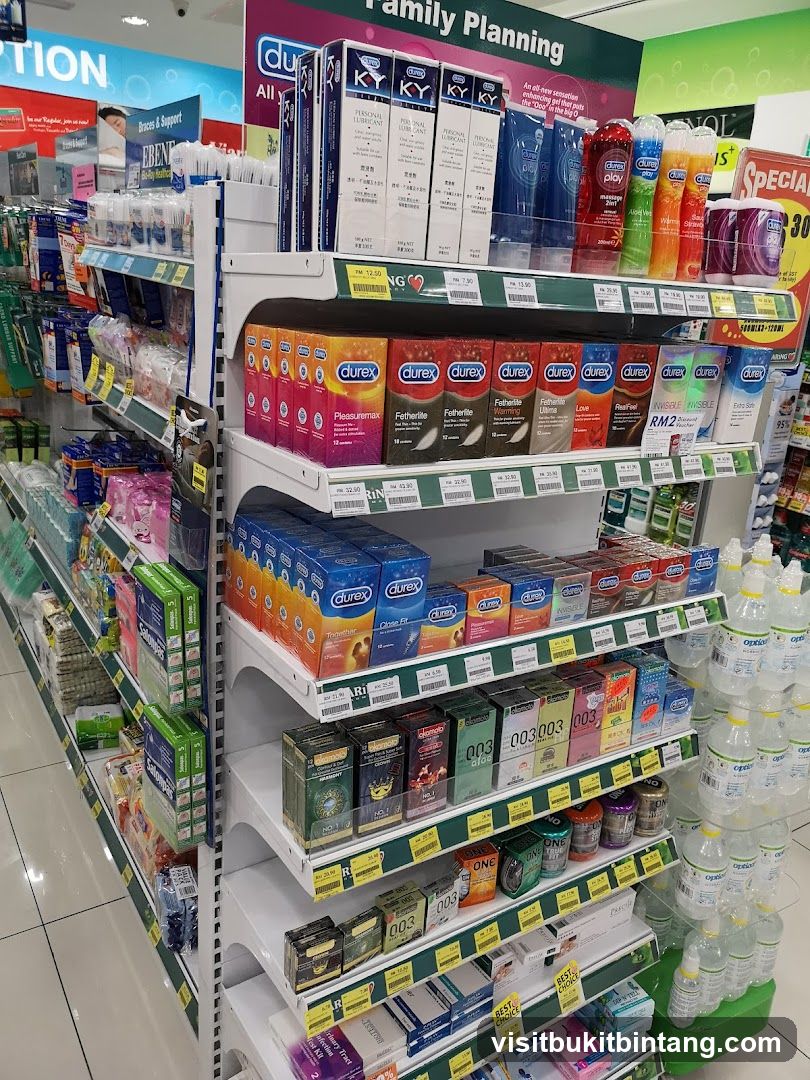 Condoms and Personal Lubricants Display