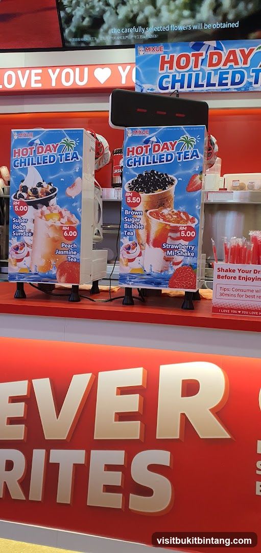 Mixue Hot Day Chilled Tea Menu