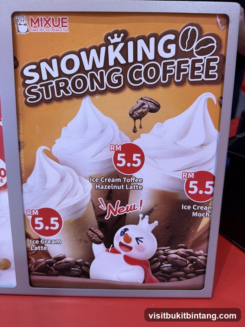 Mixue Snowking Strong Coffee Menu