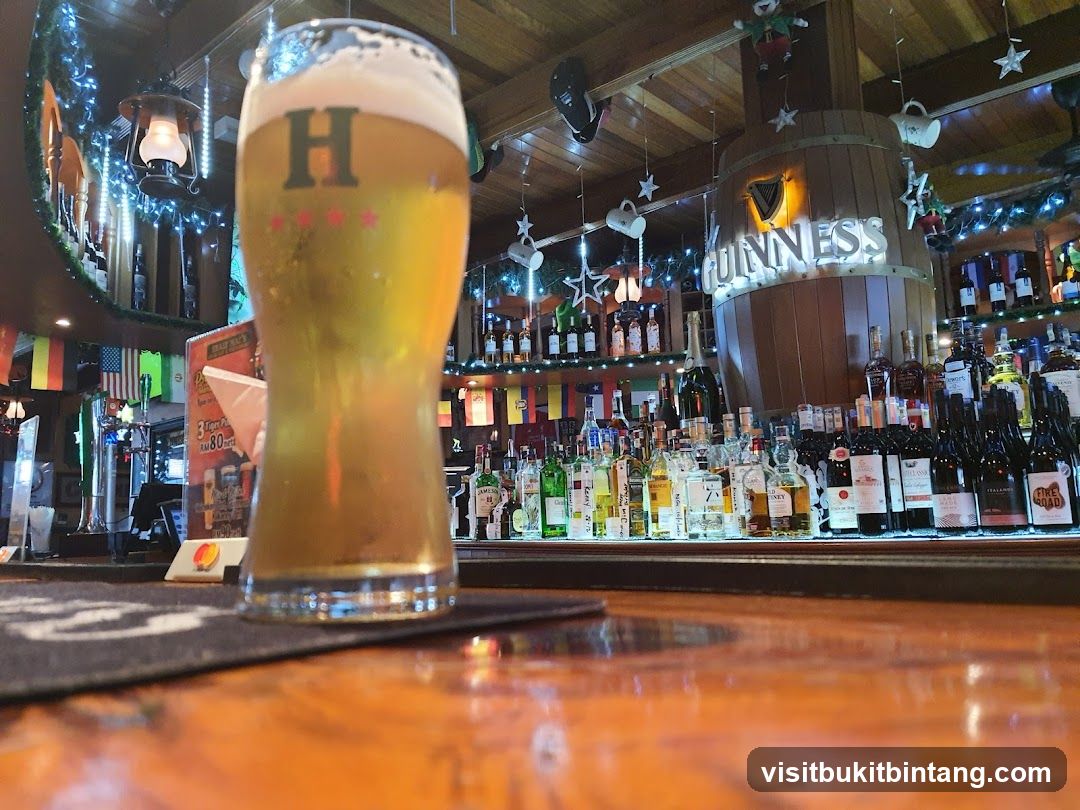 Bar Interior with Beer and Bottles