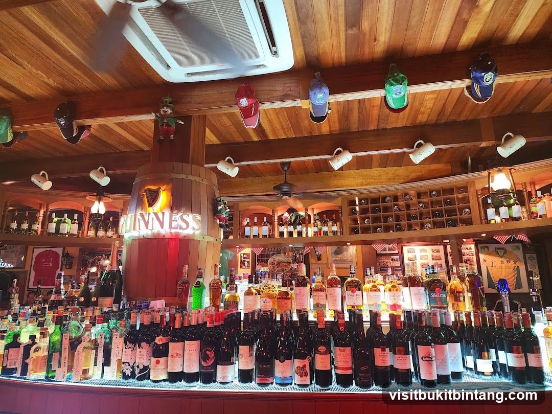 Bar with Guinness Barrel and Bottles