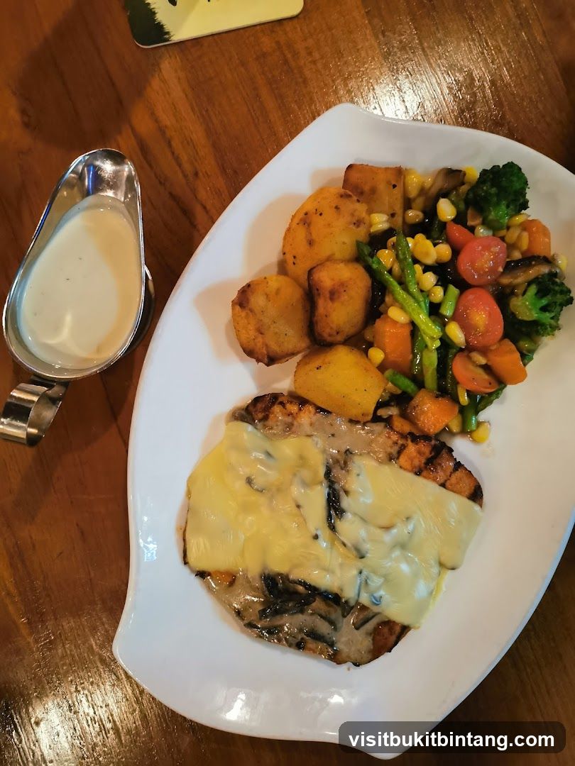 Grilled Chicken with Cheese and Vegetables