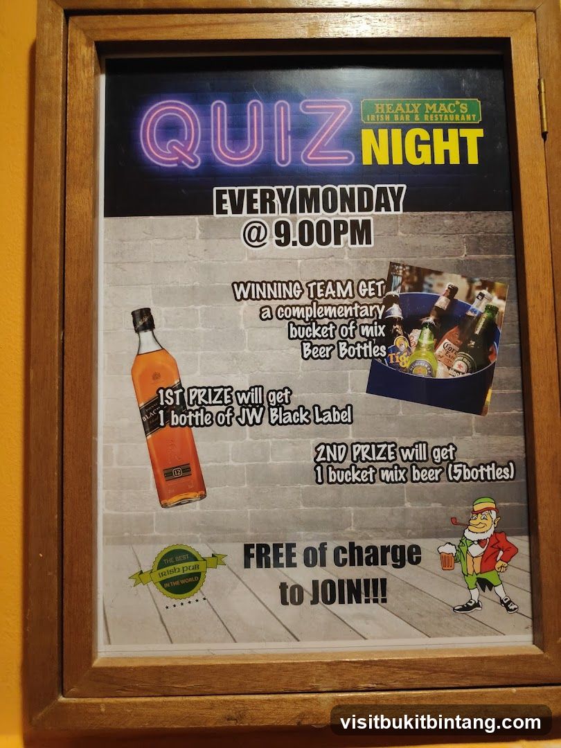 Quiz Night Advertisement