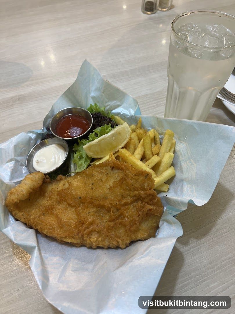 Fish and Chips with a Drink