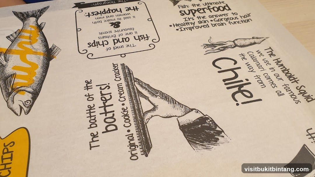 Menu with illustrations