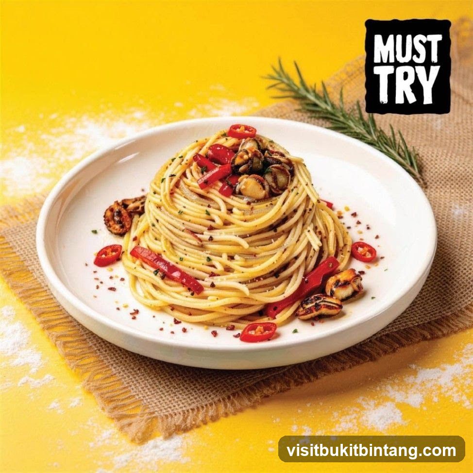 Spaghetti with Seafood and Chili