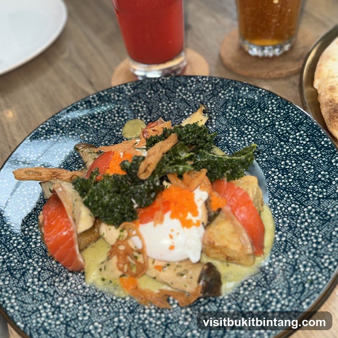 Salmon and Poached Egg Dish
