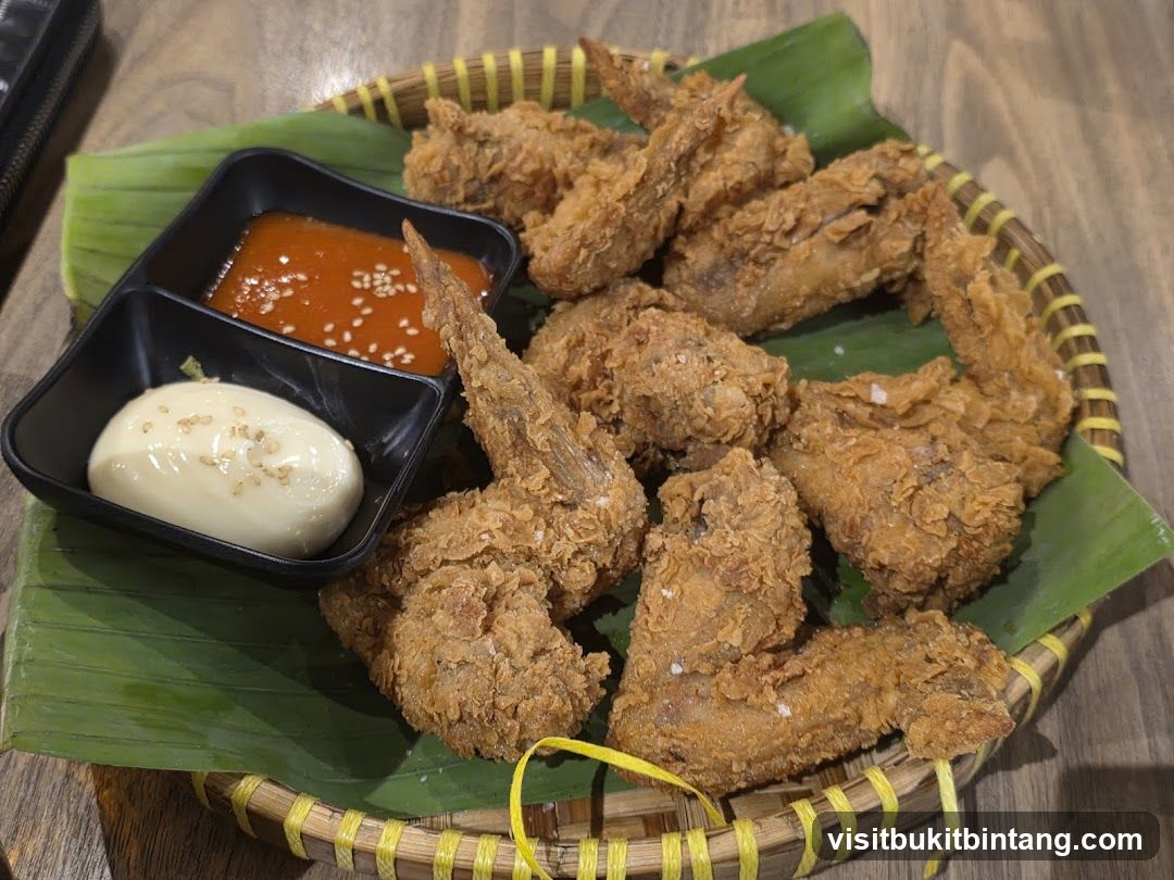 Fried Chicken Wings with Dips