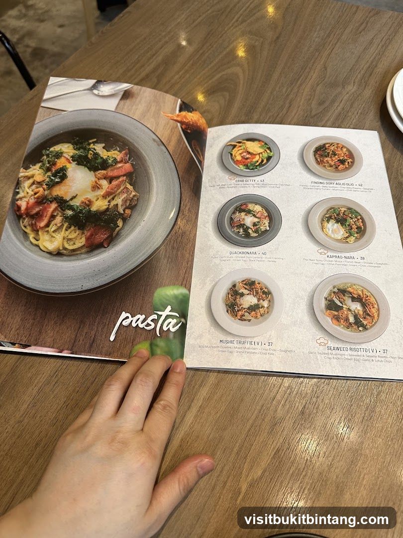 Pasta Menu