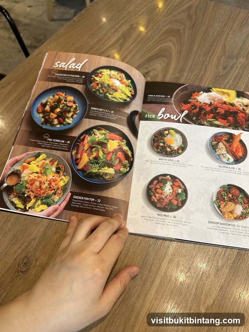 Salad and Rice Bowl Menu