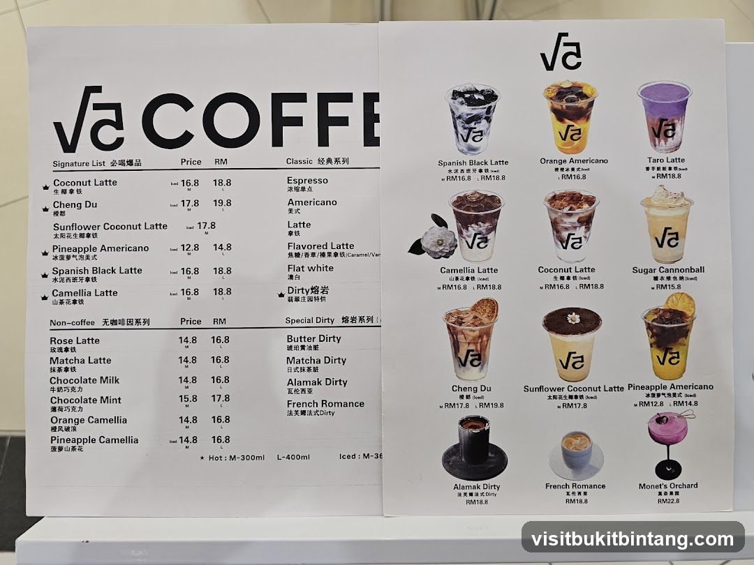 Va COFFEE Menu