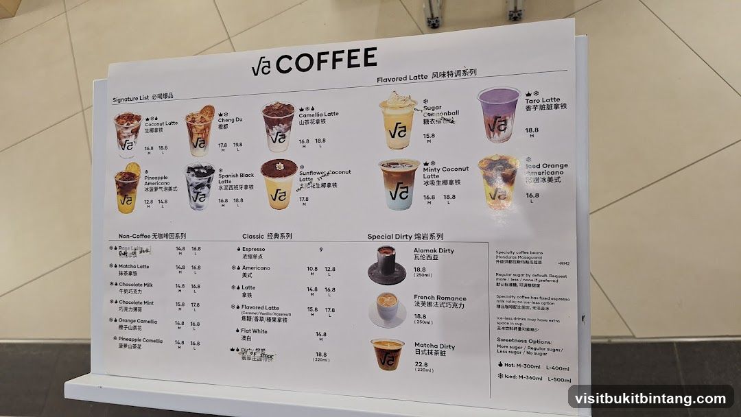 Va COFFEE Menu