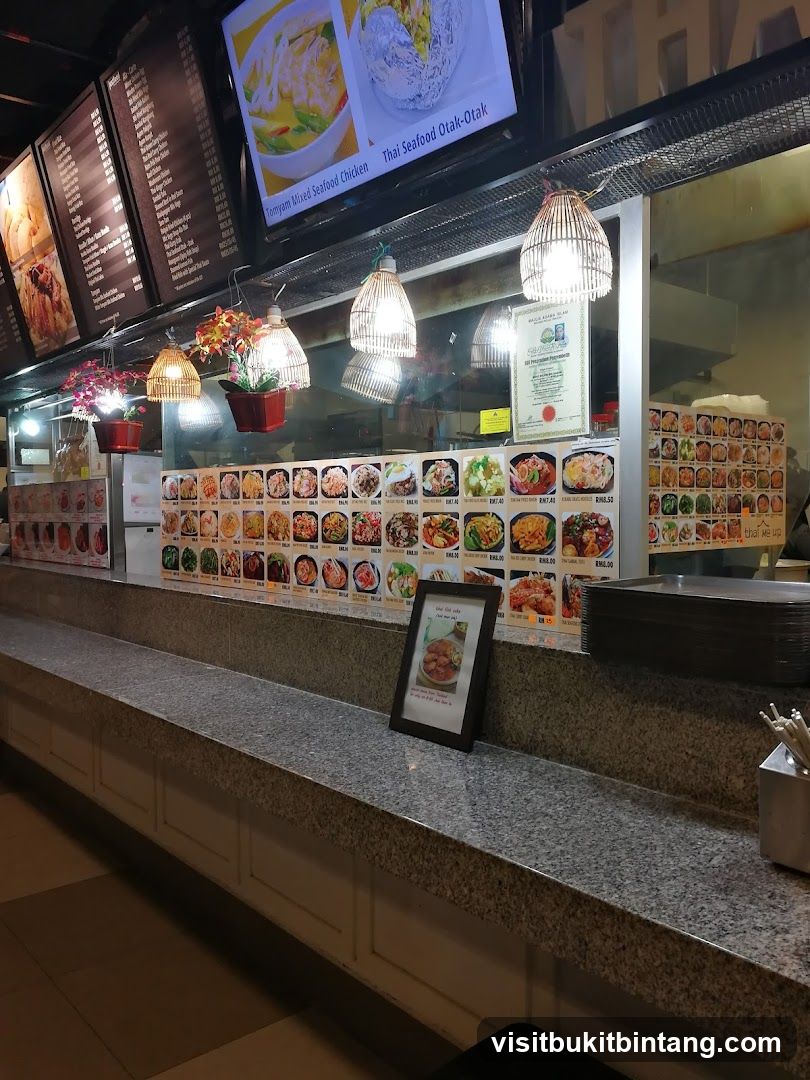 Restaurant Counter with Food Displays