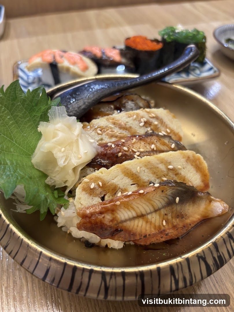 Unagi Donburi with Sushi