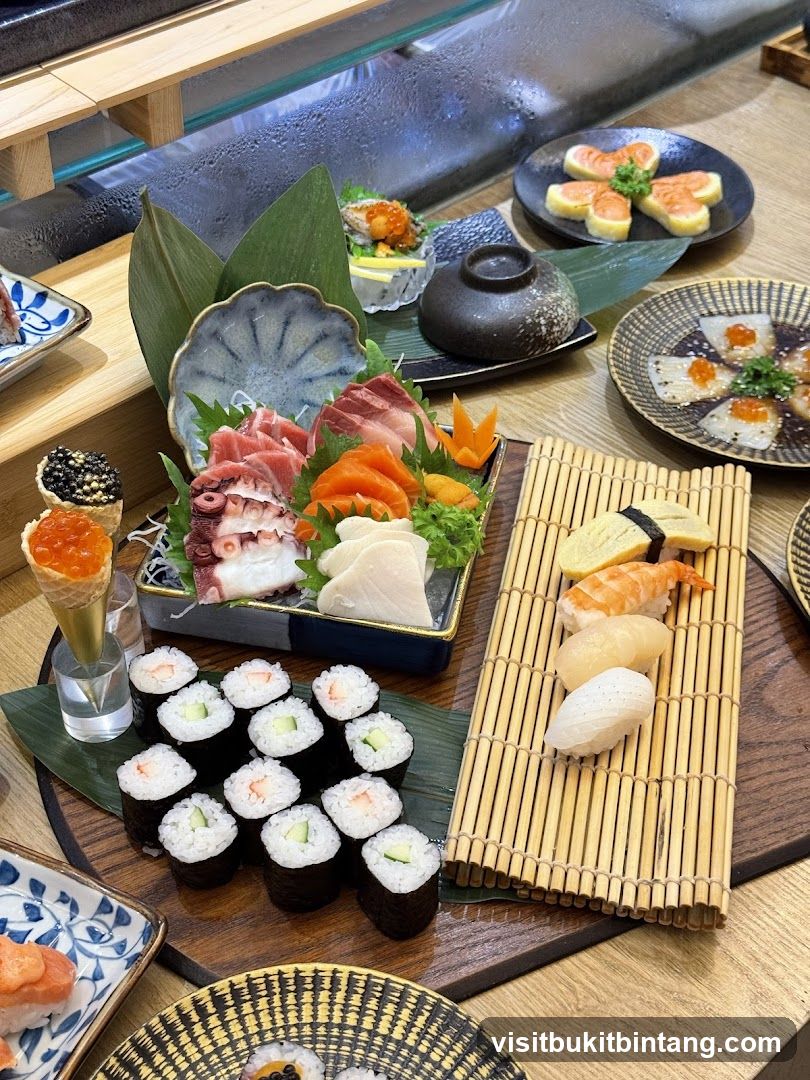 Assortment of Sushi and Sashimi