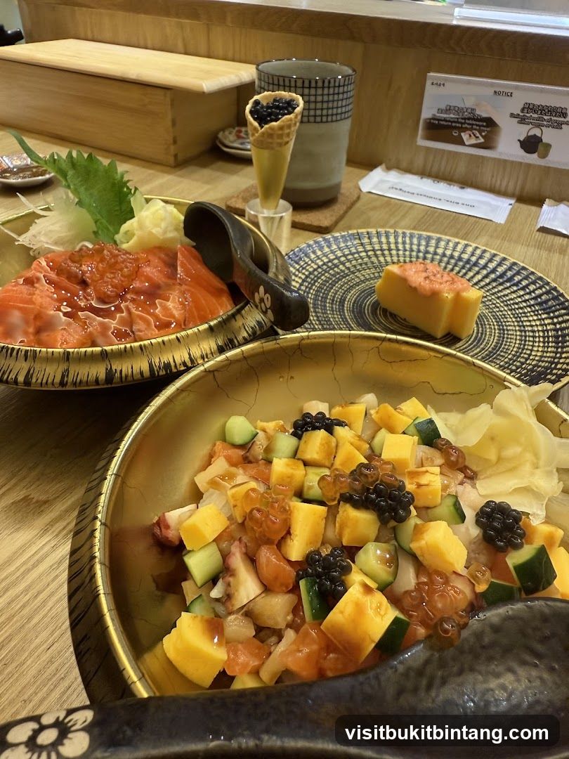 Chirashi Bowl and Sashimi